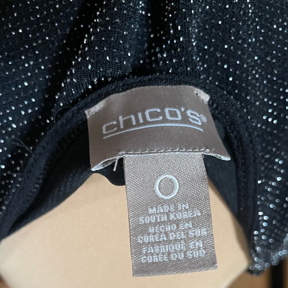 Chicos Kimmi Knee dress black with shimmer size 0, New with tags - Picture 5 of 5